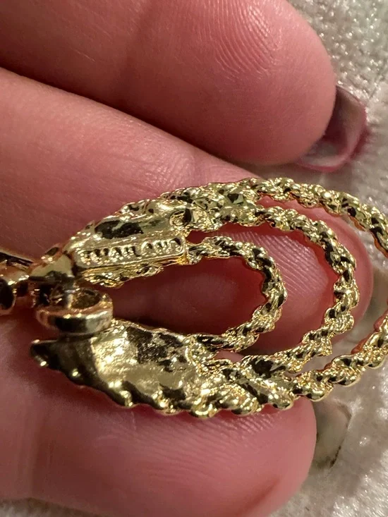 Gold-Tone Twisted Rope Multi-Hoop Drop Earrings - Women Jewelry - Picture 7 of 9